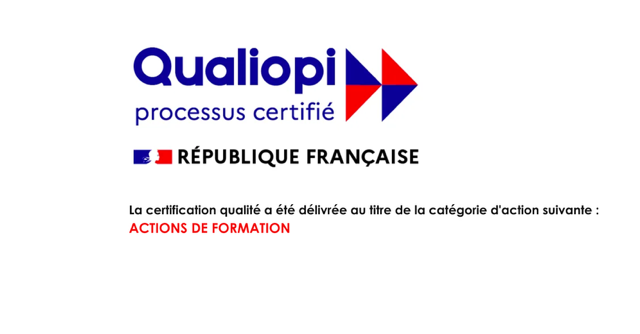 Logo Qualiopi — Processus certifié — République Française